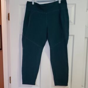 Susan Graver Weekend Teal Pull On Staight Leg Pants,NWOT.
